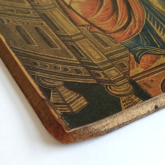 Vintage Madonna and Child on Curved Throne Painting Andrew W. Mellon Collection - Picture 3 of 12